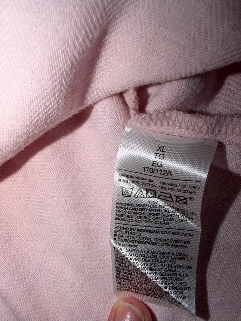 Old Navy The Boyfriend Shirt Pink Button Front Top Med/XL Oversized Cotton Blend - Picture 5 of 5